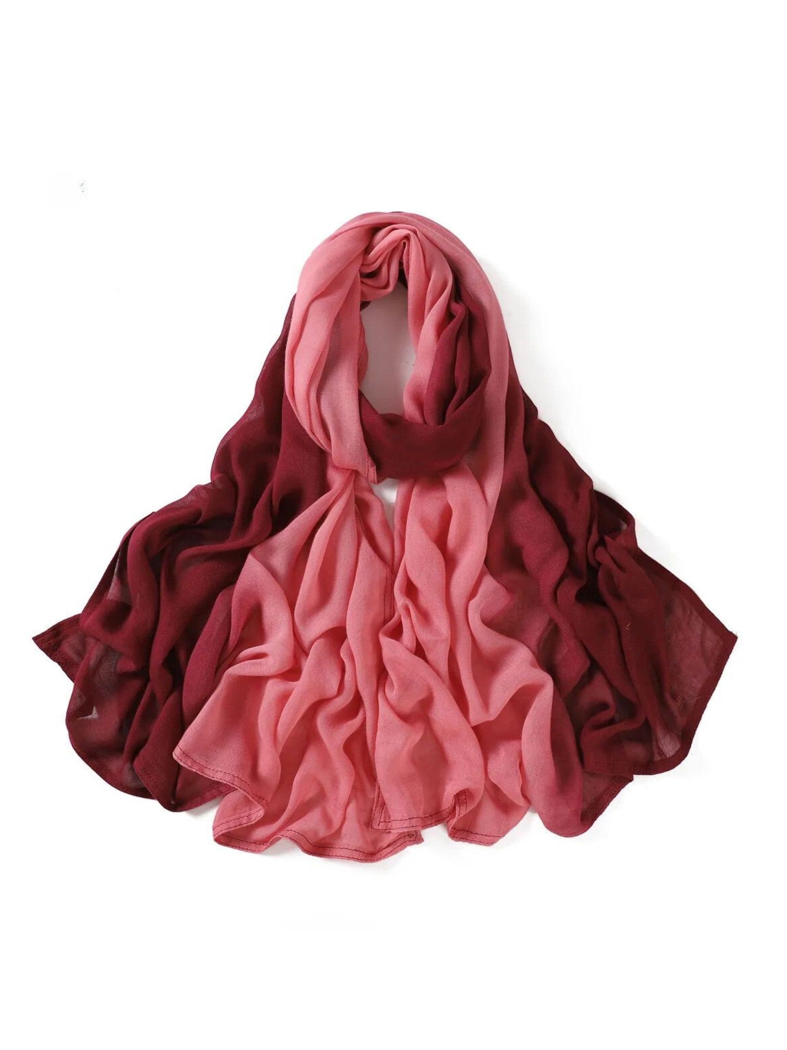 Modal Ombre Hijab - Sunset Rose