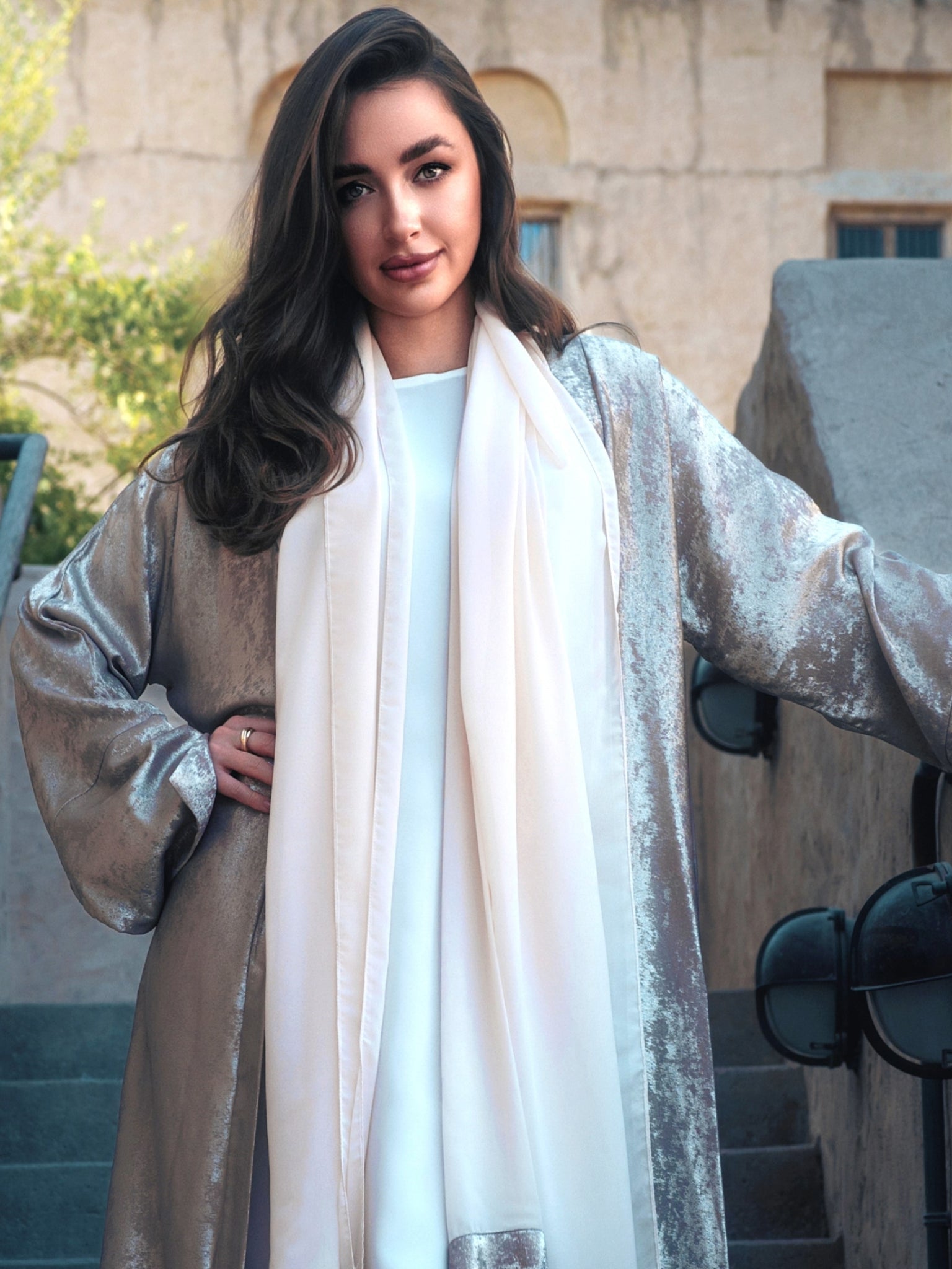 Nour Abaya - Golden Pearl - Aneeq Modest Wear