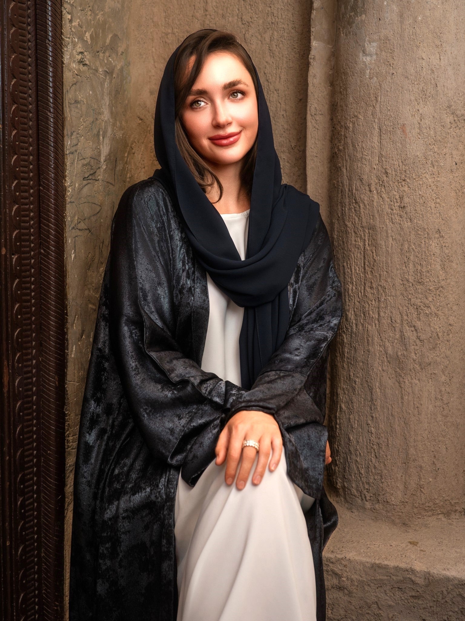 Nour Sapphire Abaya - Aneeq Modest Wear