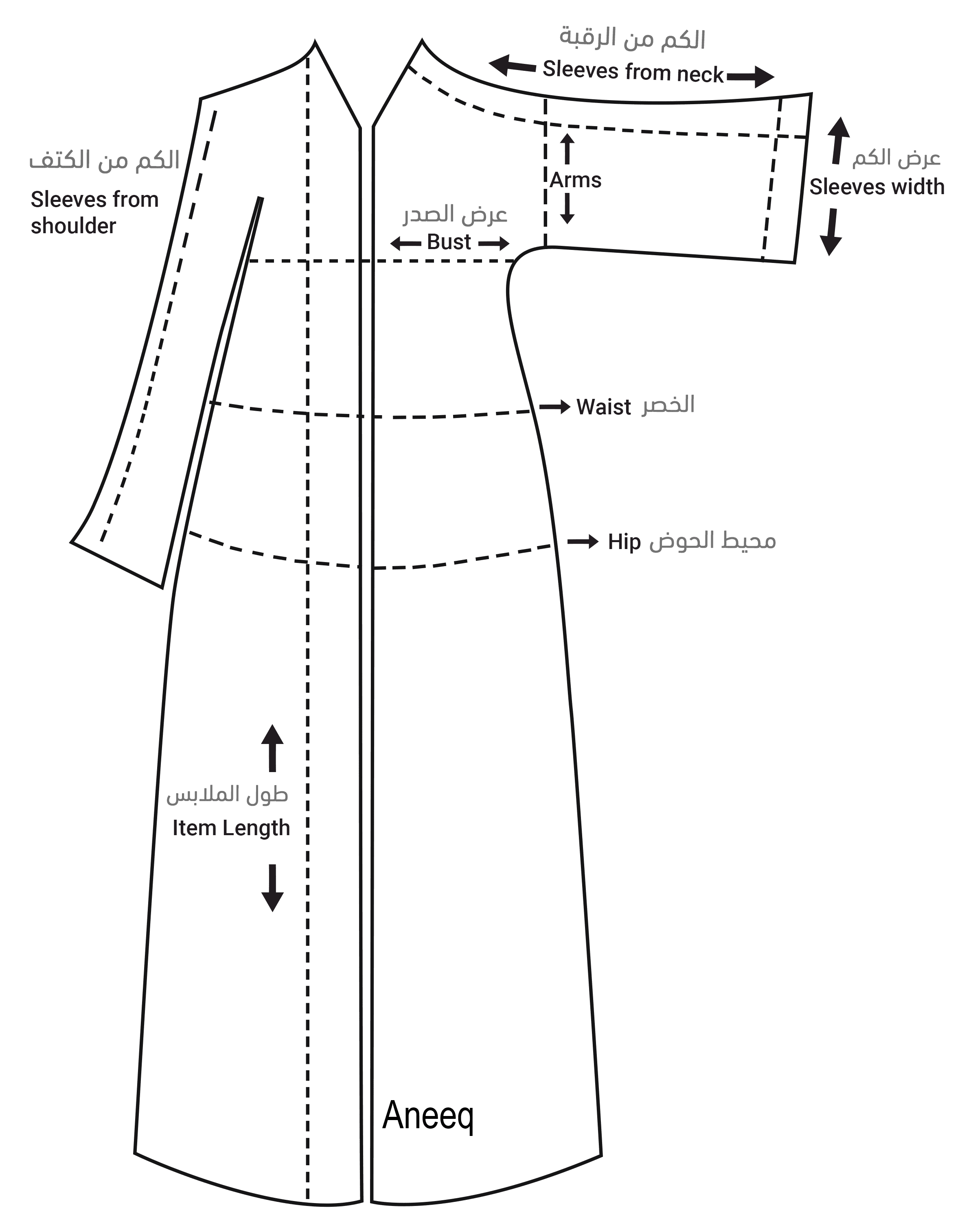 A Comprehensive Guide to Abaya Sizing - Aneeq Modest Wear