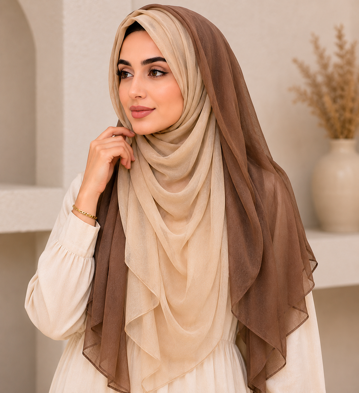 Modal Ombre Hijab - Mocha