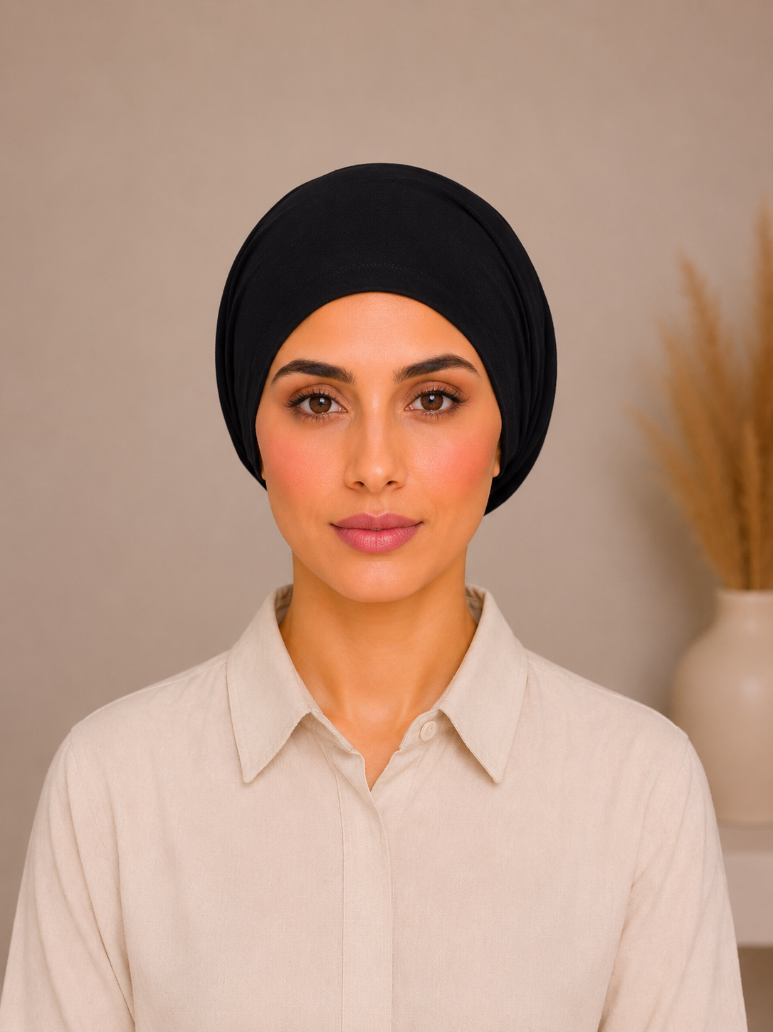 Premium Hijab Cap - Jersey Cotton Black