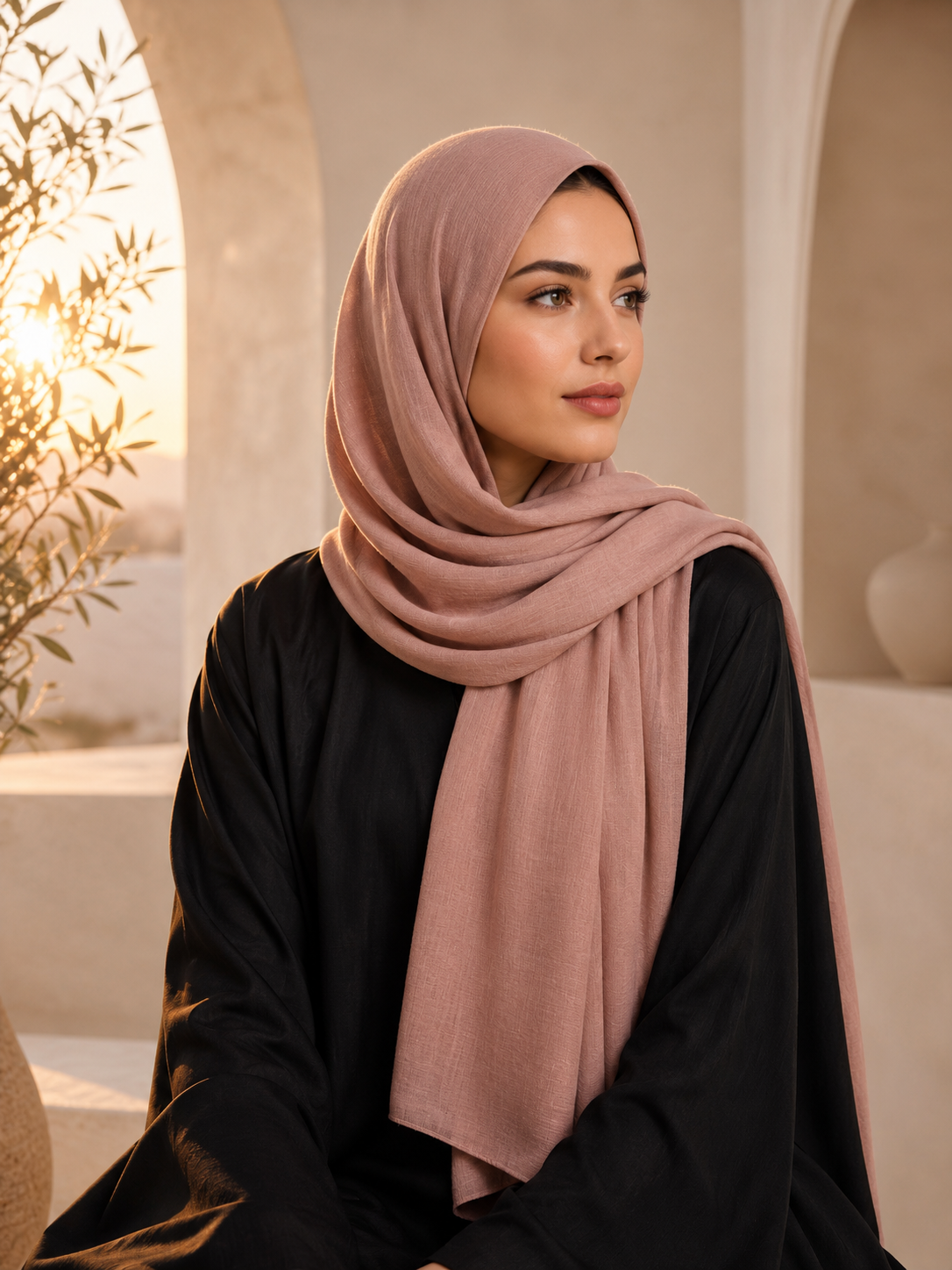 Dusty Rose Premium Modal Hijab | Soft Lightweight Modal Scarf