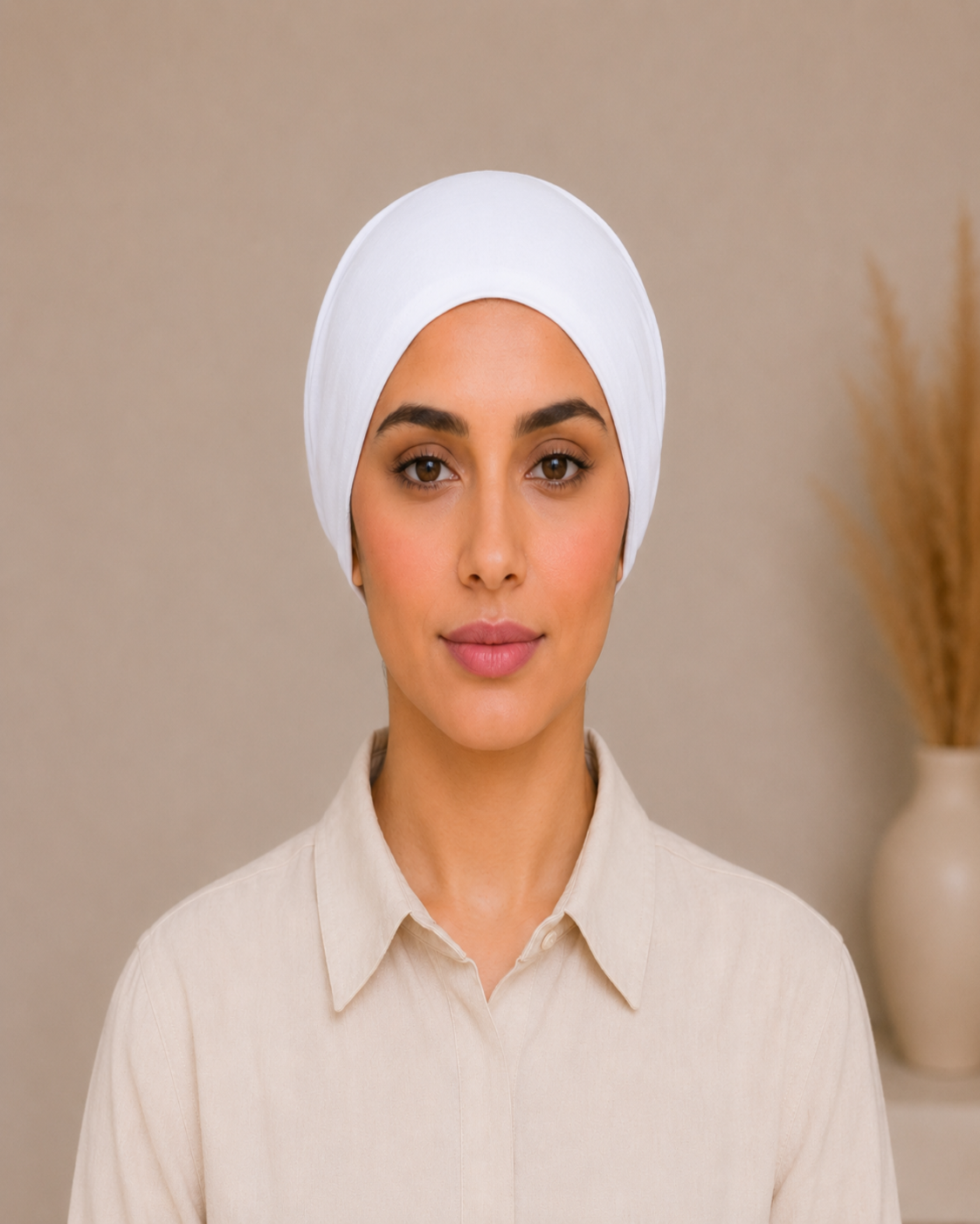 Premium Cotton Jersey Hijab Tube Cap – Classic White | Non-Slip Under Hijab Cap