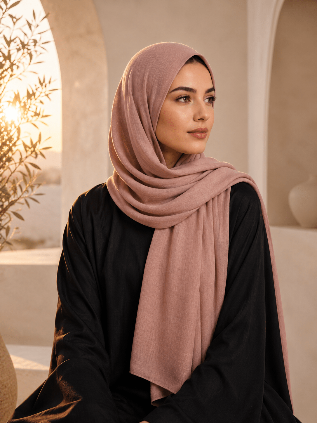 Dusty Rose Premium Modal Hijab | Soft Lightweight Modal Scarf - Aneeq Modest Wear