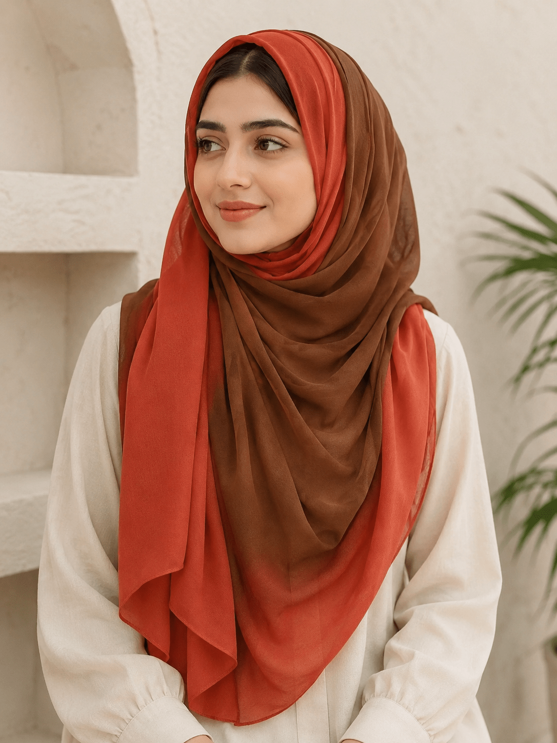 Modal Ombre Hijab - Amber Spice - Aneeq Modest Wear