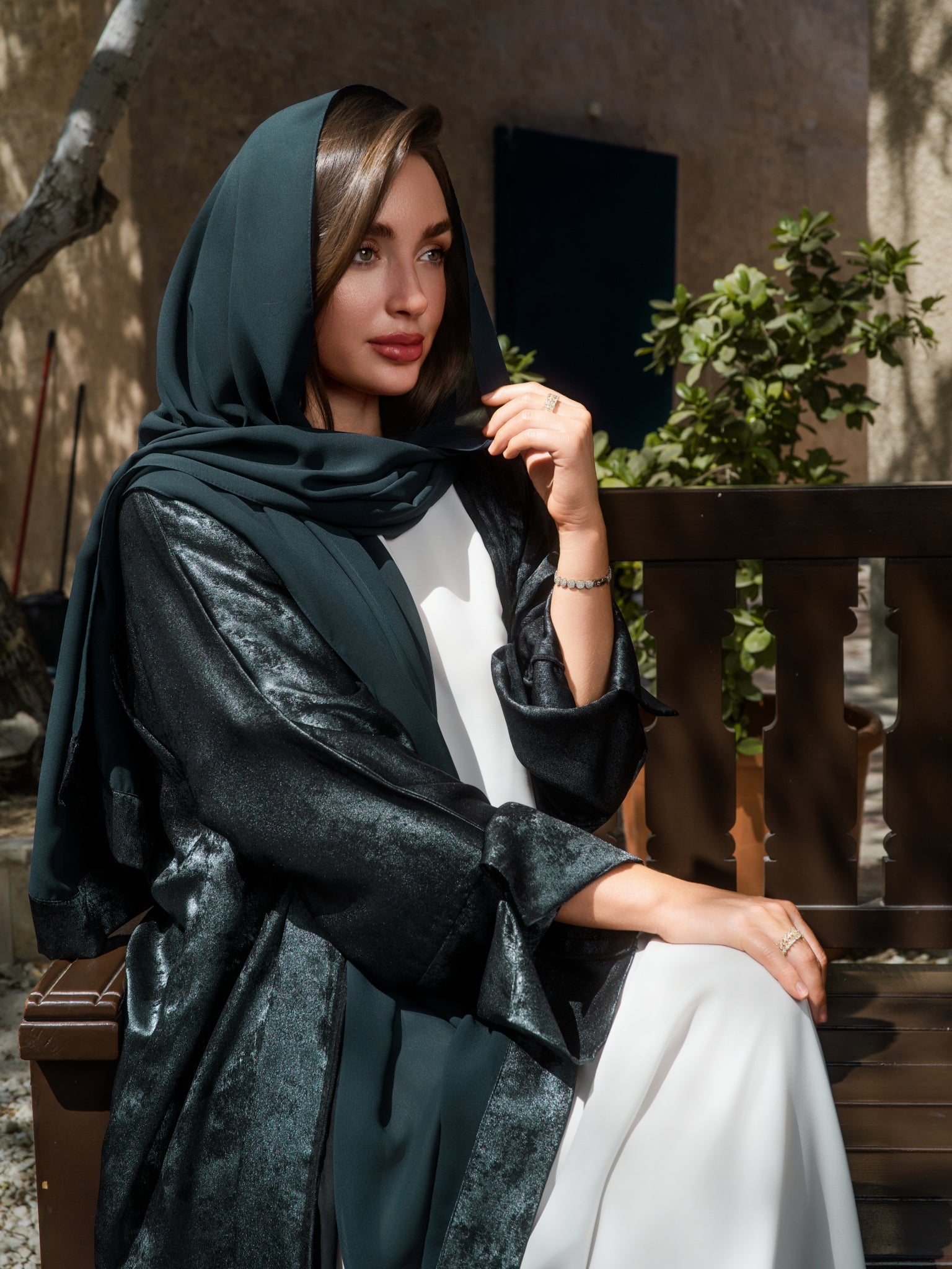Nour Sapphire Abaya - Aneeq Modest Wear
