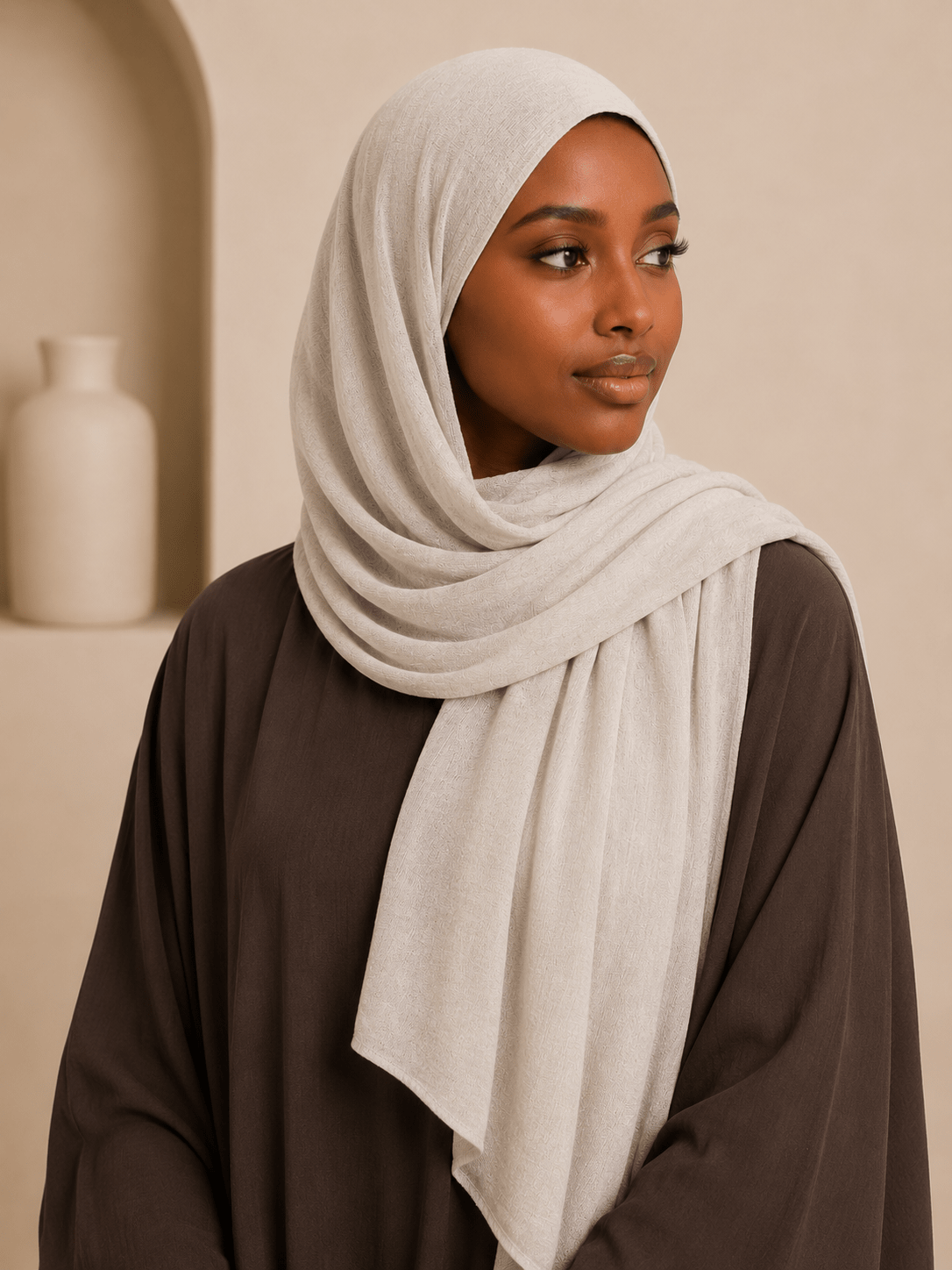 Oatmeal Premium Modal Hijab | Soft Lightweight Modal Scarf - Aneeq Modest Wear