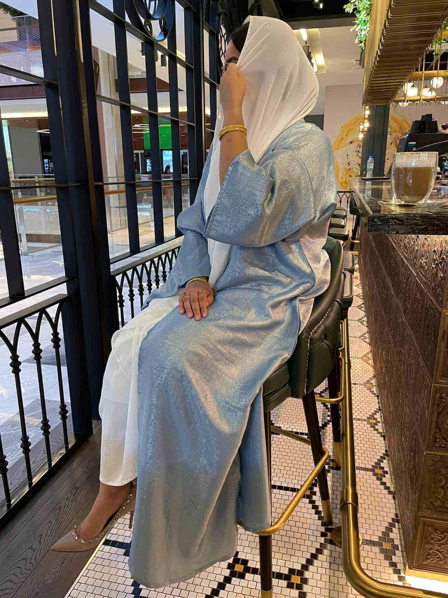 Powder Blue Zahari - Aneeq Modest Wear