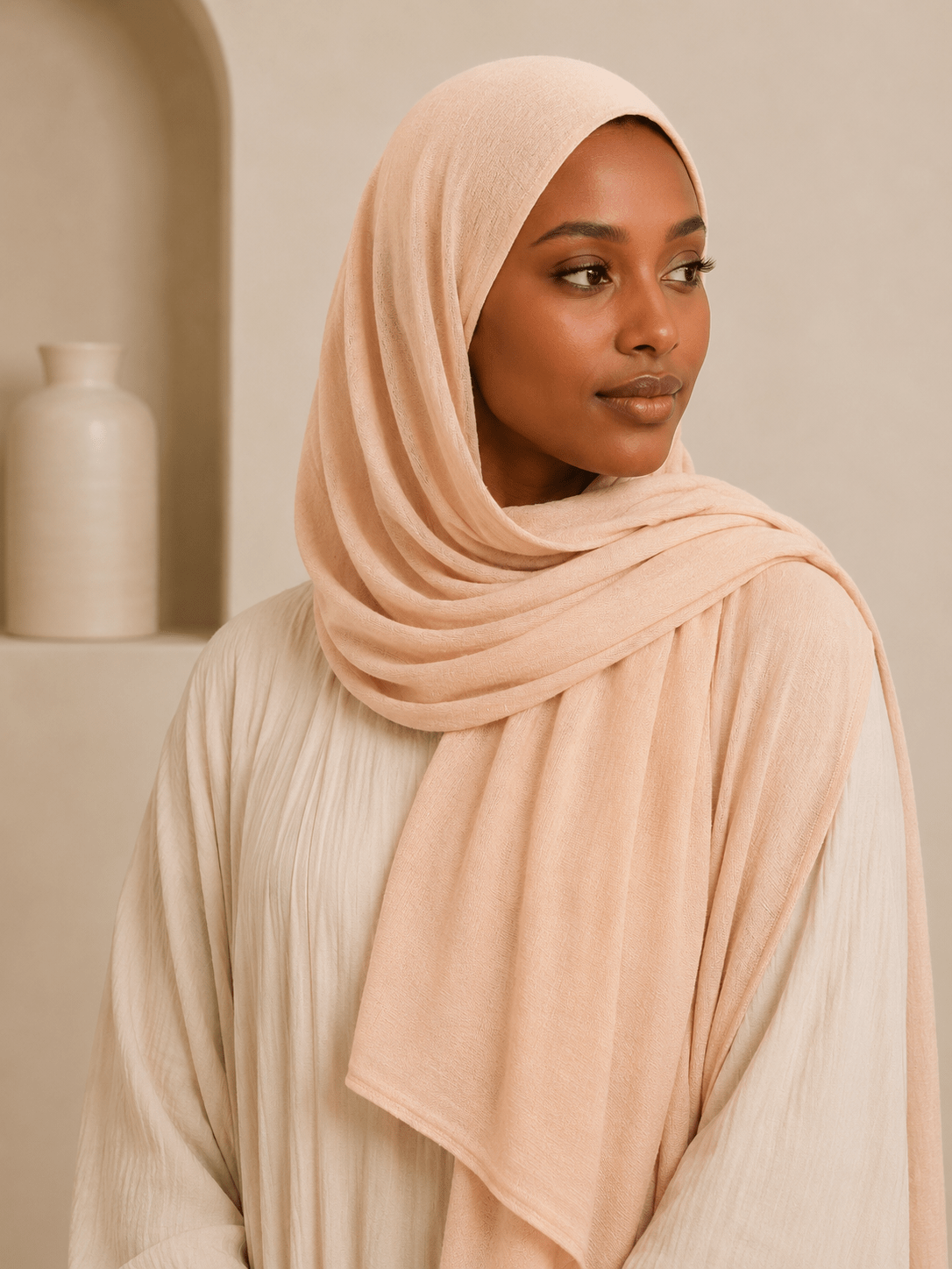 Soft Apricot Premium Modal Hijab | Soft Lightweight Modal Scarf - Aneeq Modest Wear
